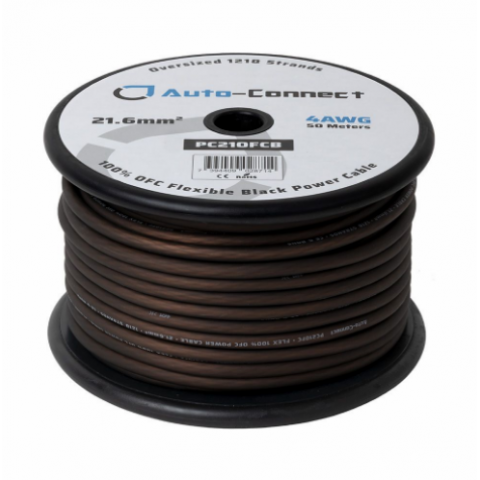 Kabelis maitinimo OFC 4AWG (21.60mm²) varinis (Cu) juodas PC210FCB